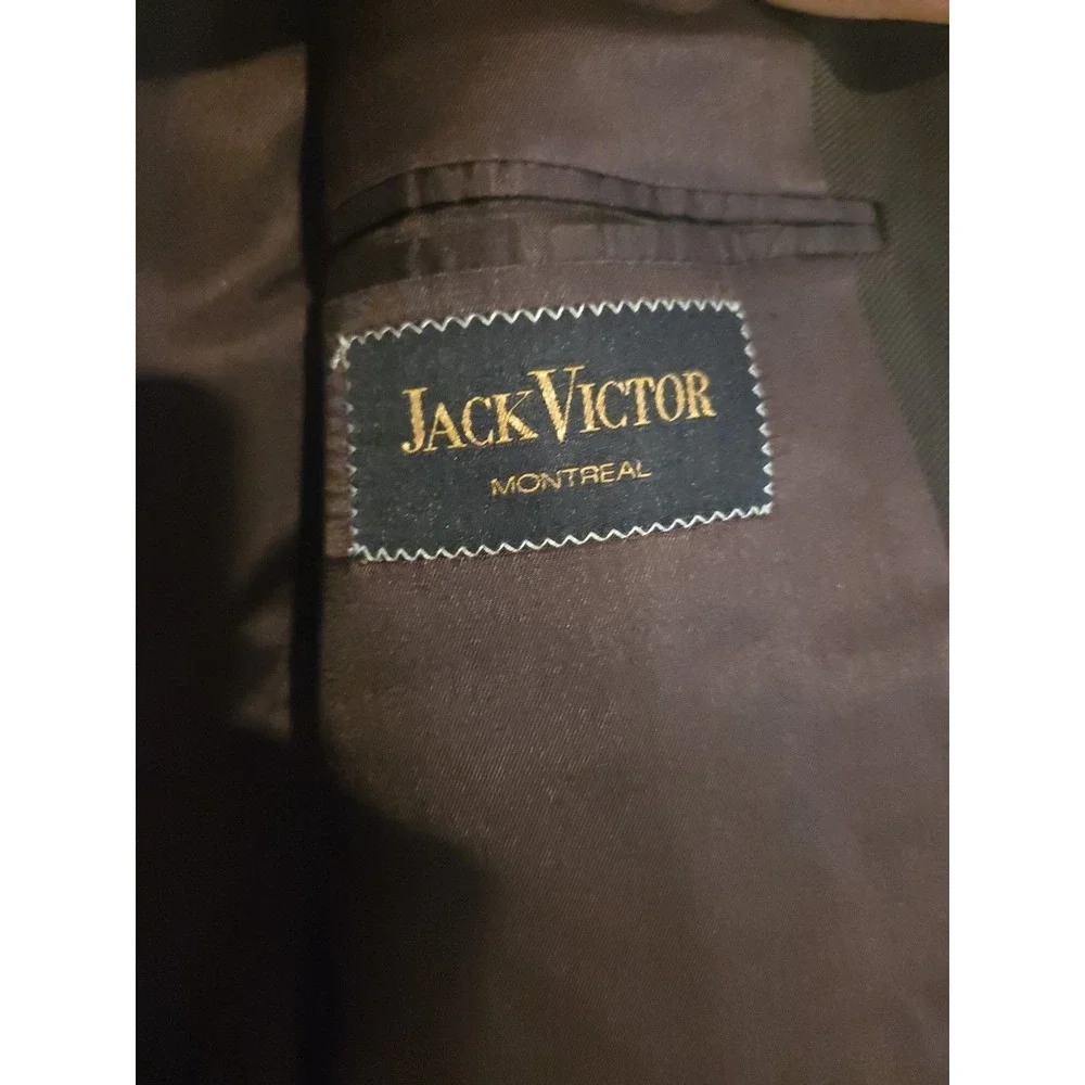 Jack Victor Montreal Olive Brown Blazer, Men's 42R Sport Coat Canada Virgin Wool